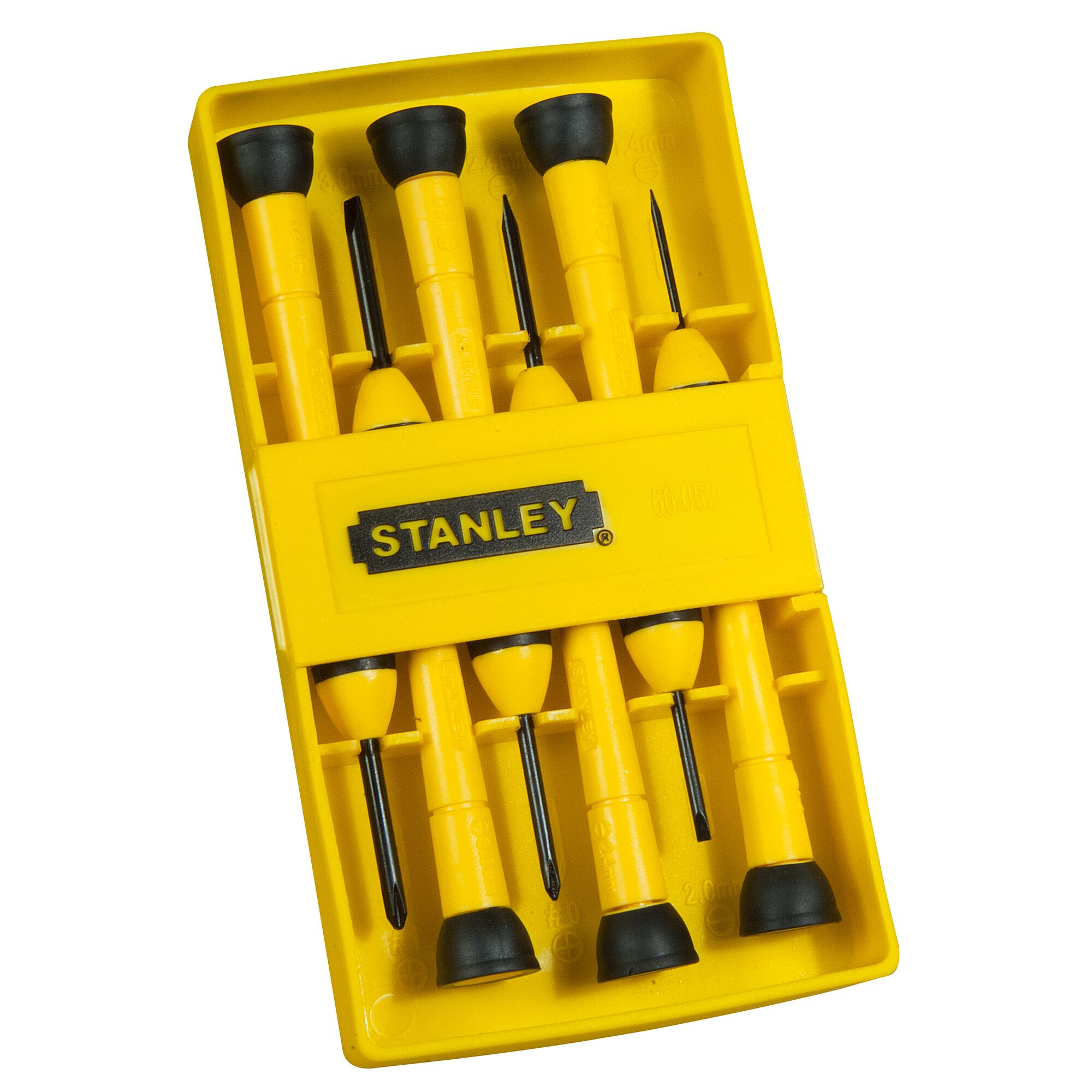 Set surubelnite de precizie, Stanley 0-66-052, 6 bucati, Galben-Negru