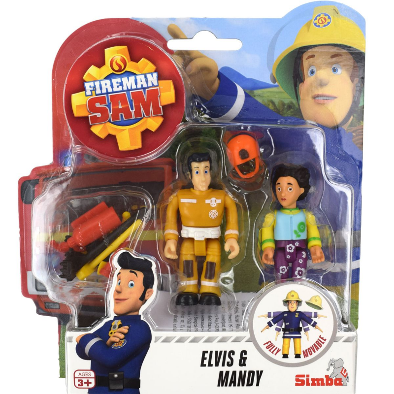 sumbrele aventuri ale lui billy si mandy Pompierul Sam Set Figurine Elvis Si Mandy Cu Accesorii