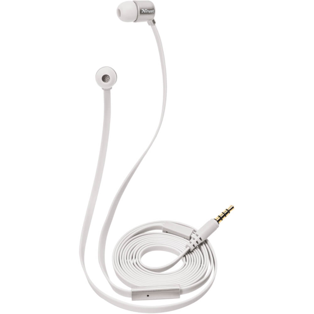 Casti In-Ear Trust Duga 20903, Microfon, Argintiu