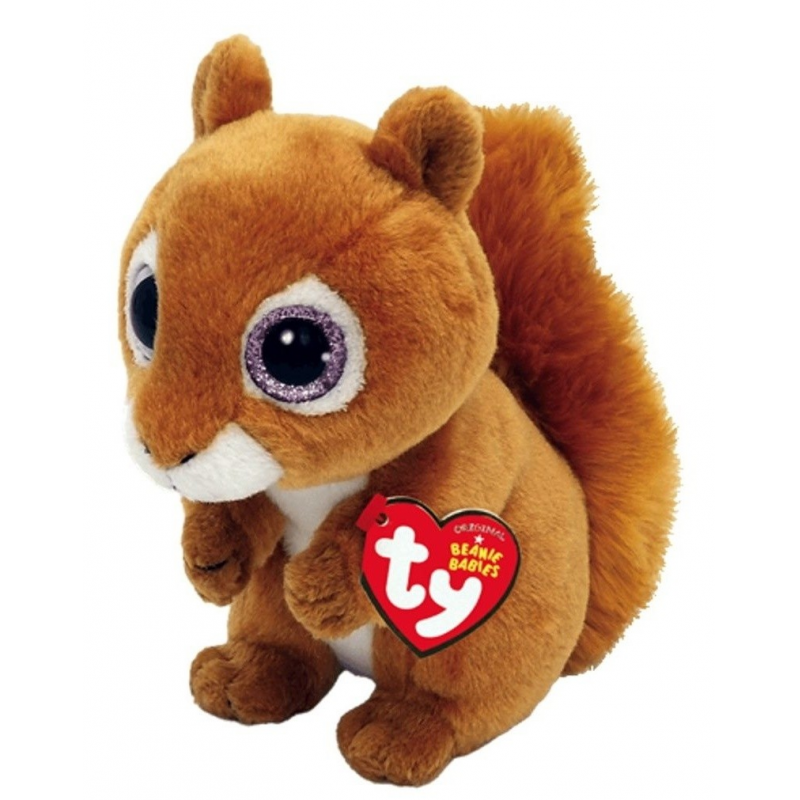 Plus TY 15 cm Beanie Babies veverita maro