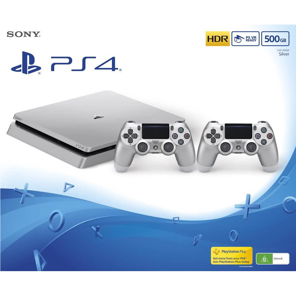 Consola Sony PS4 Slim (PlayStation 4),&nbsp;500GB + Extra Controller, Argintiu