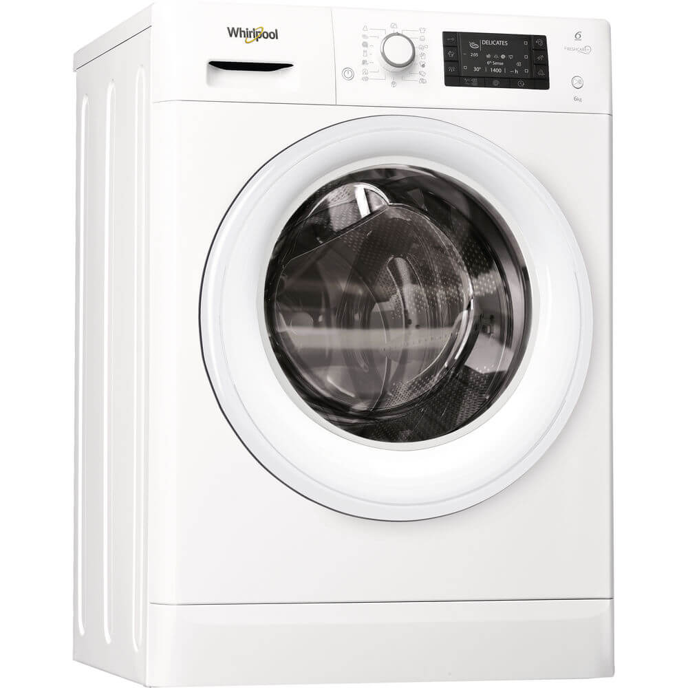 Masina de spalat rufe slim Whirlpool FWSD61253W EU FreshCare+, 1200 RPM, 6 kg, Clasa A+++