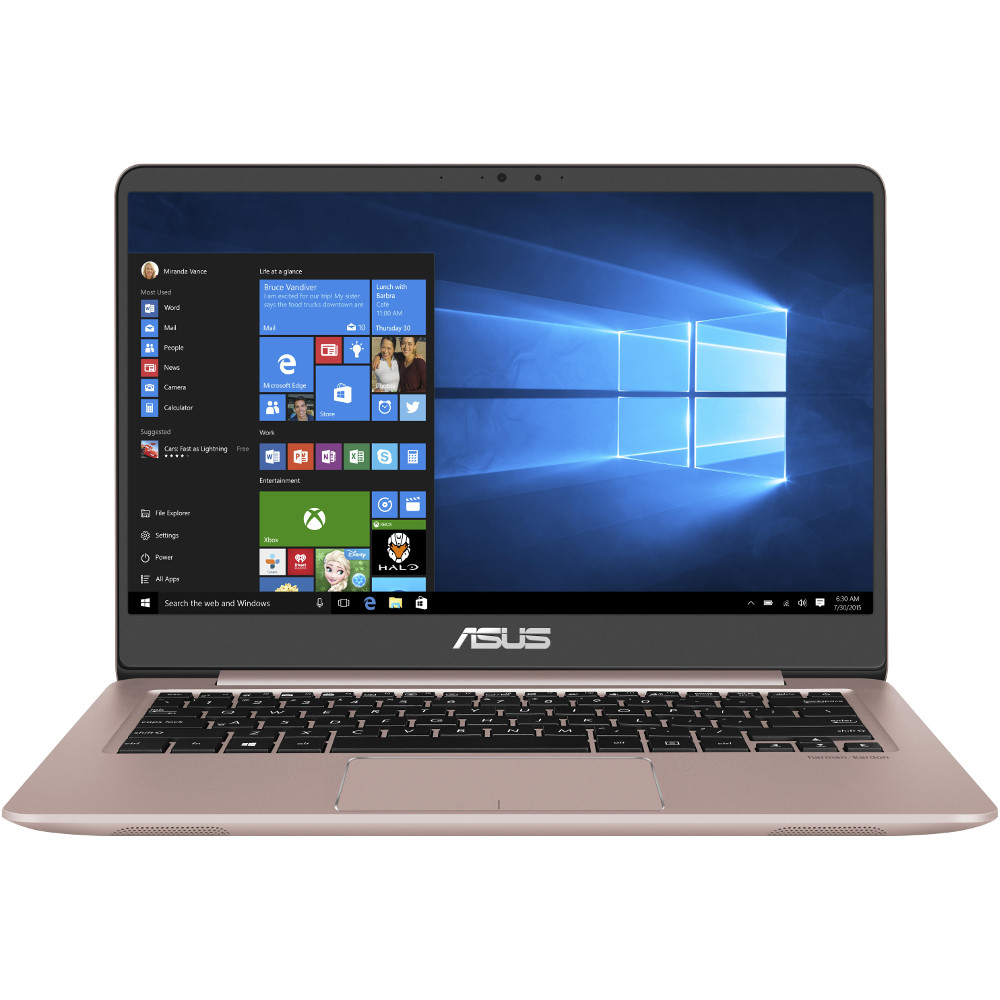 Laptop Asus ZenBook UX410UA-GV092T, Intel Core i7-7500U, 8GB DDR4, HDD 1TB + SSD 128GB, Intel HD Graphics, Windows 10