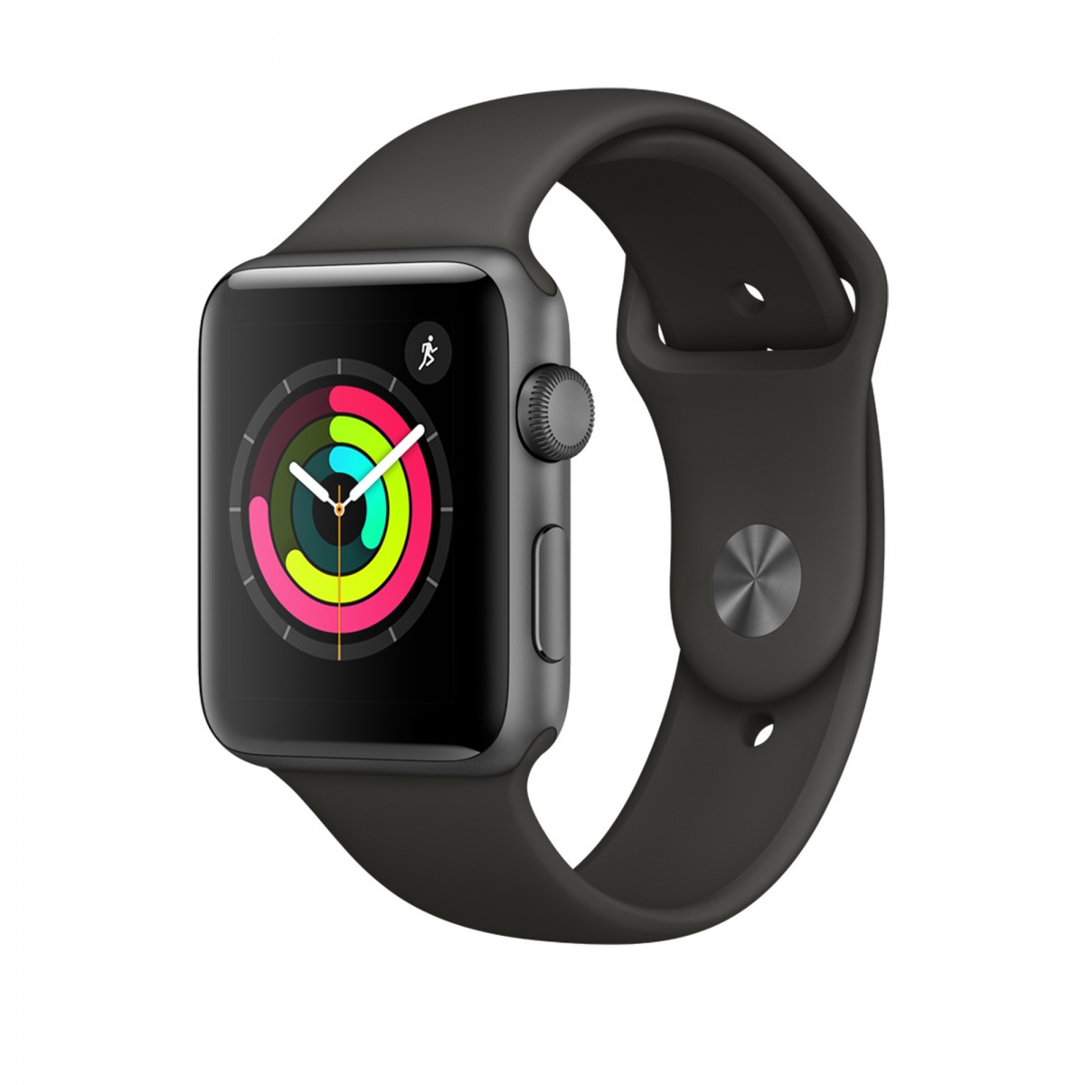 Apple Watch 3 42mm Space Grey Case, Grey Sport Band