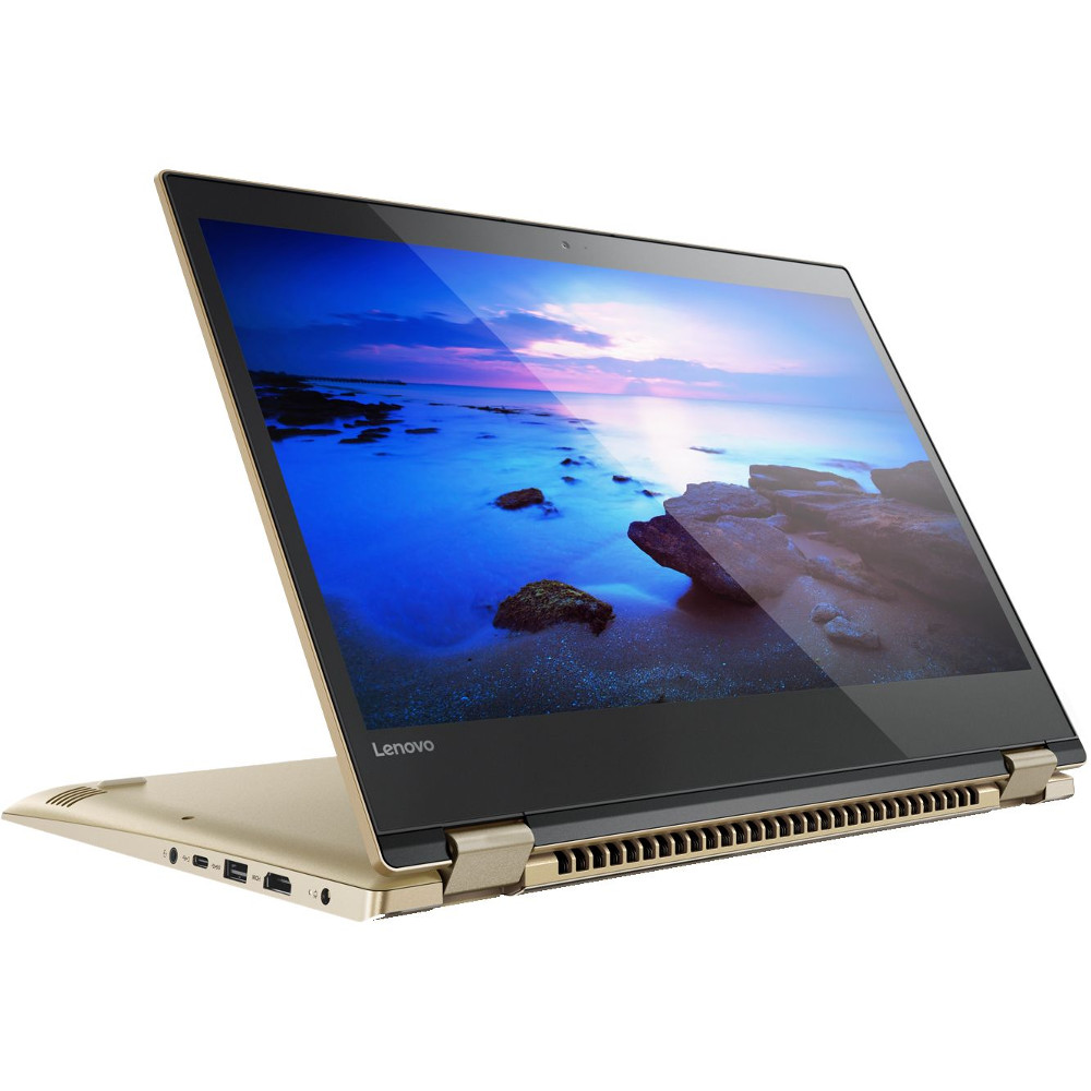 Laptop 2 in 1 Lenovo Yoga 520-14IKB, Intel Core i3-7100U, 4GB DDR4, HDD 1TB, Intel HD Graphics, Windows 10 Home, Auriu