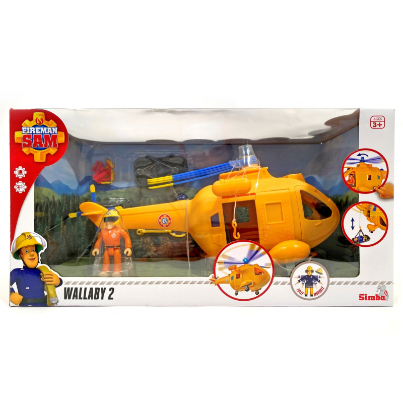 Pompierul Sam - Elicopterul Wallaby II cu figurina Tom