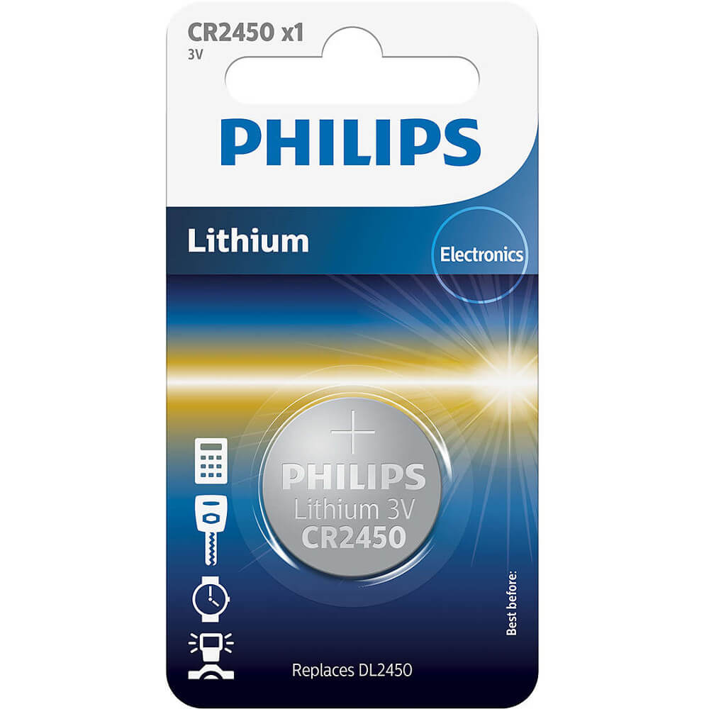 Baterie Philips CR2450, 3V, Litiu, 1 buc