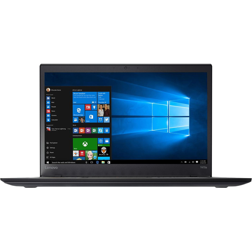 Laptop Lenovo ThinkPad T470s, Intel Core i7-7500U, 16GB DDR4, SSD 512GB, Intel HD Graphics, Windows 10 Pro