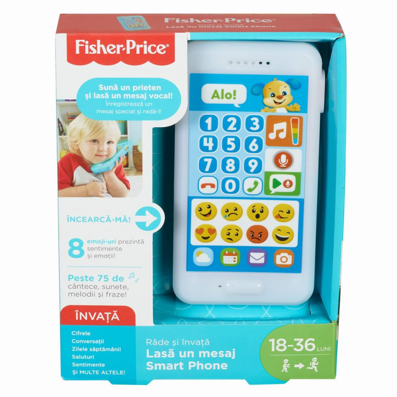 Telefonul interactiv  catelusului in limba Romana Fisher Price