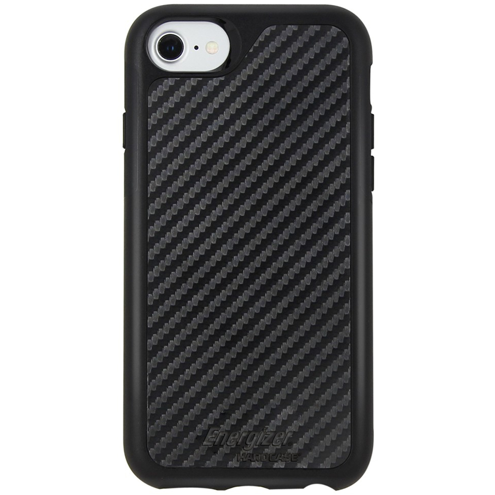 Carcasa de protectie Energizer Spate Carbon Antisoc pentru iPhone 6/7/8, Negru