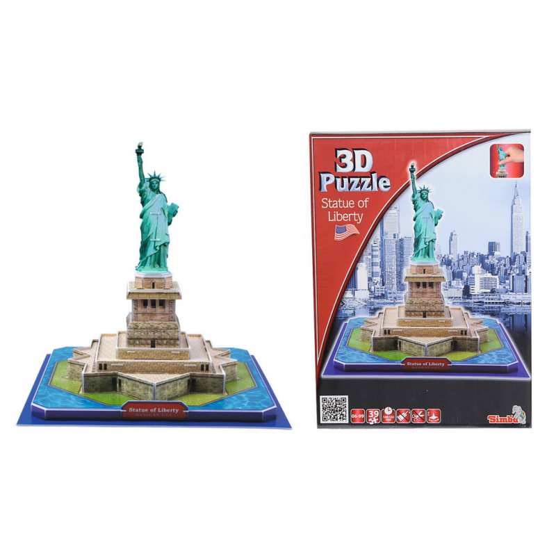 Simba Puzzle 3D, 39 Piese, Statuia Libertatii