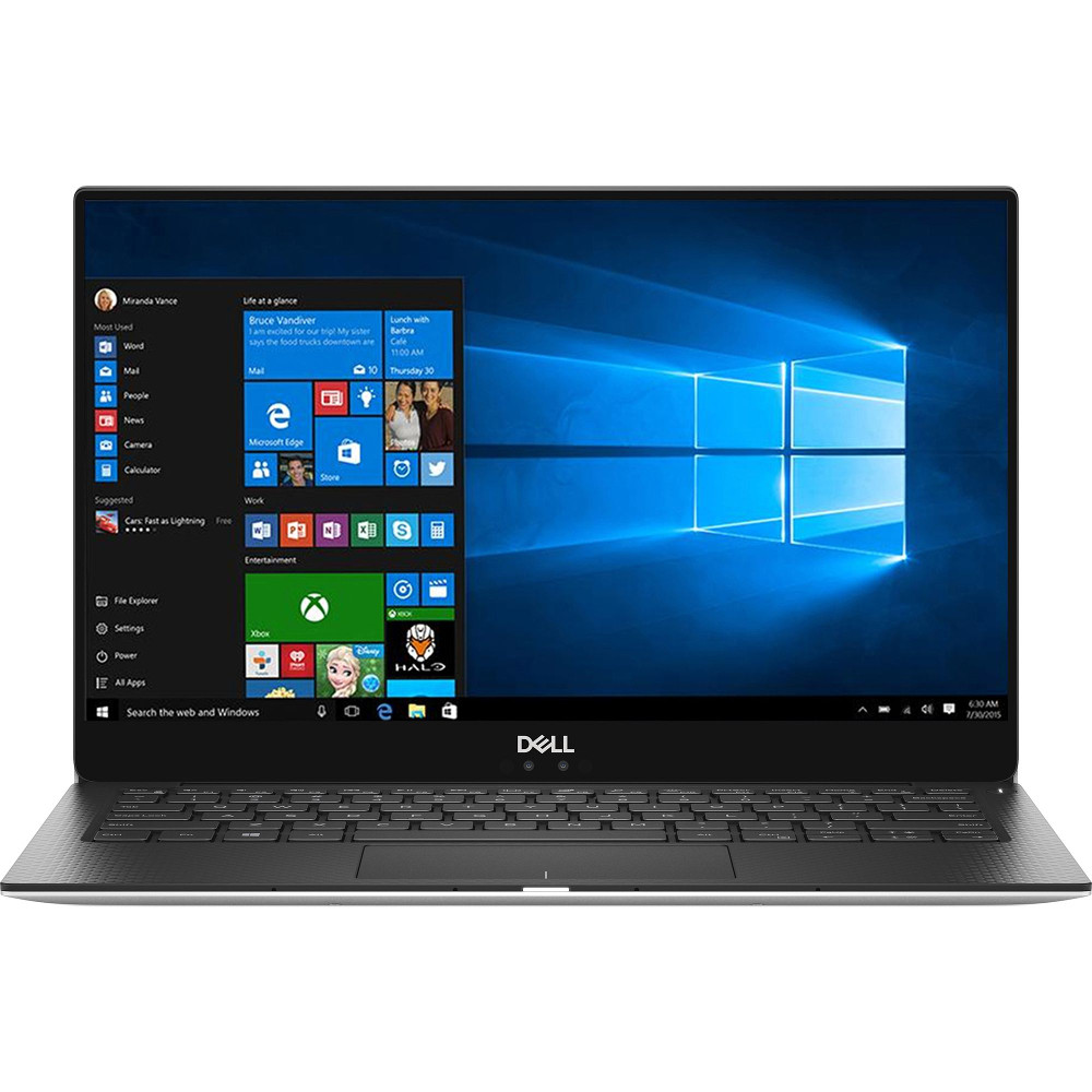 Ultrabook Dell New XPS 13 9370, UHD, Intel Core i7-8550U, 16GB DDR3, SSD 512GB, Intel UHD Graphics, Argintiu, Windows 10 Pro