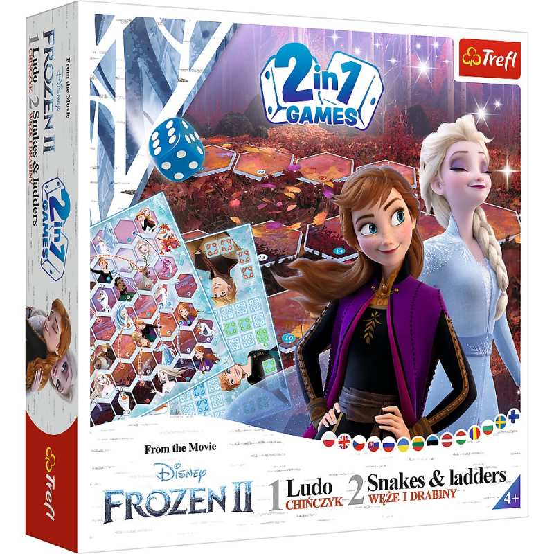Joc Frozen 2 in 1 Ludo si serpisori scari