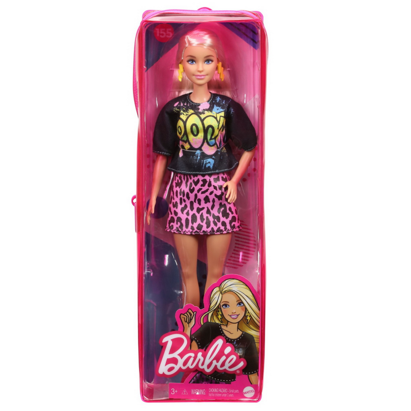 Papusa Barbie Fashionistas blonda cu tinuta de vara rock