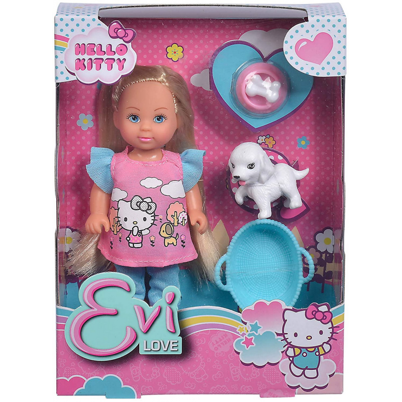 Spapusa Evi Hello Kitty papusa cu animalut catel