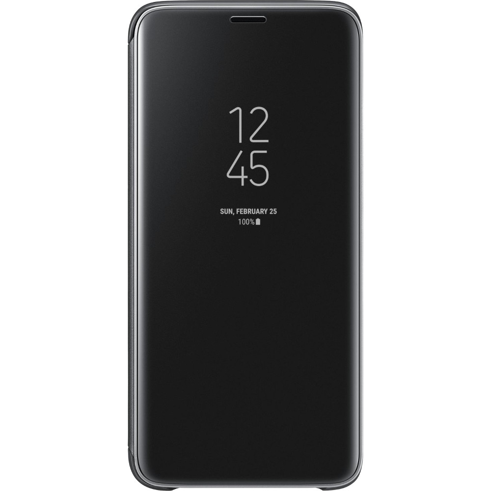 Husa Clear View Stand Cover Samsung pentru Galaxy S9, Negru