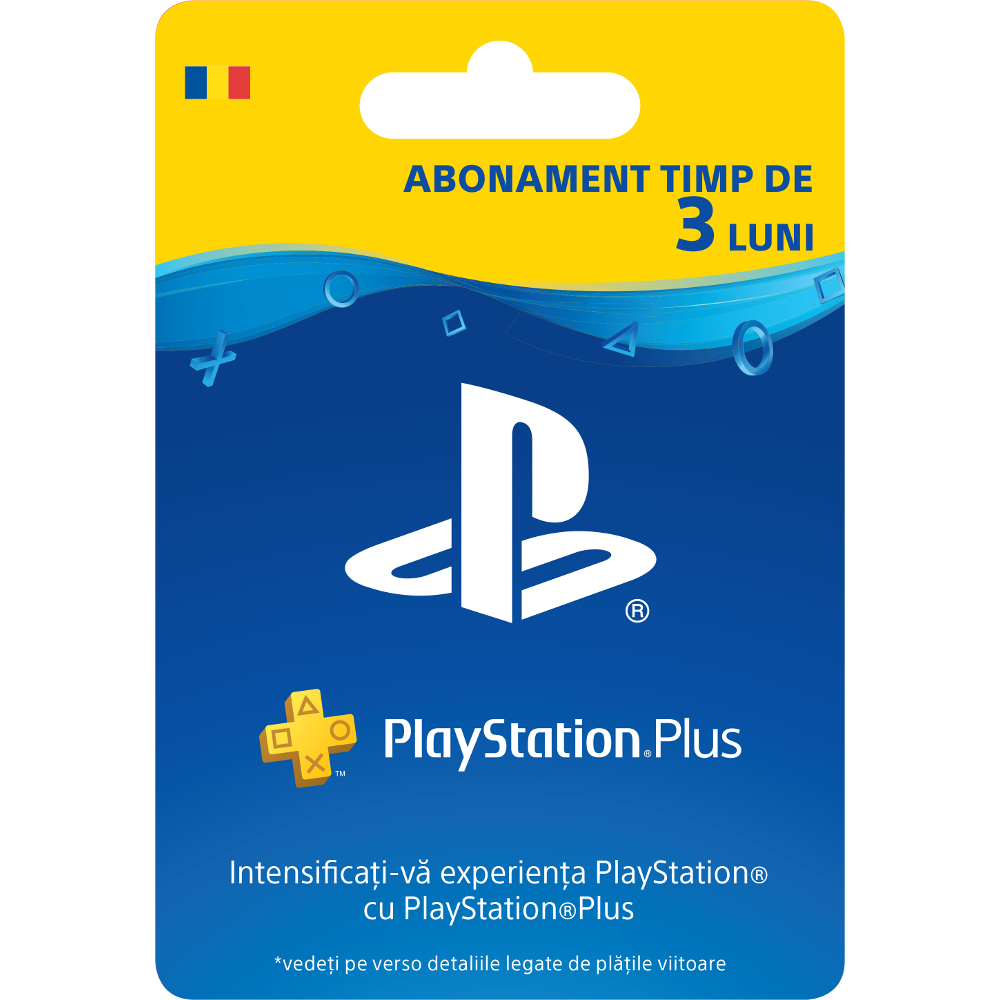 Card abonament PlayStation Plus RO PS4, Membership de 90 zile