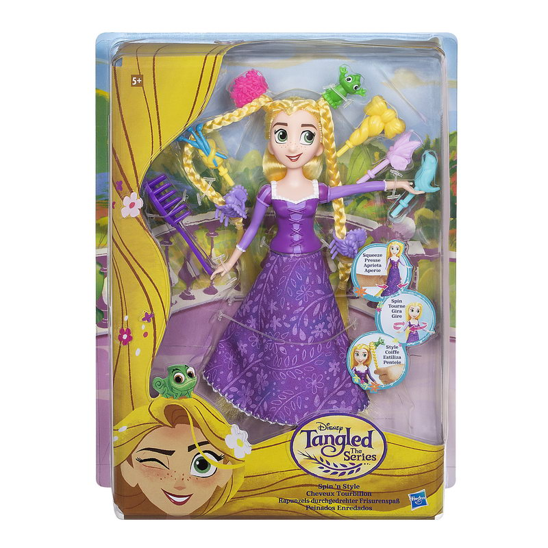 Papusa Rapunzel cu accesorii de par tangled