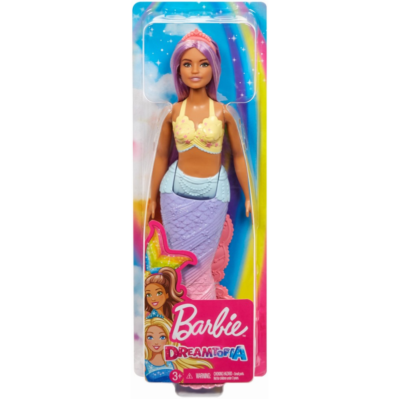 Barbie papusa Dreamtopia sirena cu parul mov