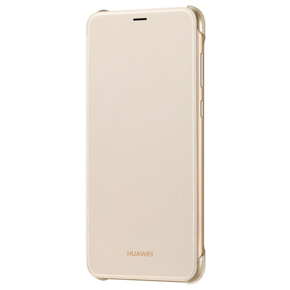 Husa Flip Cover Huawei pentru P Smart, Auriu