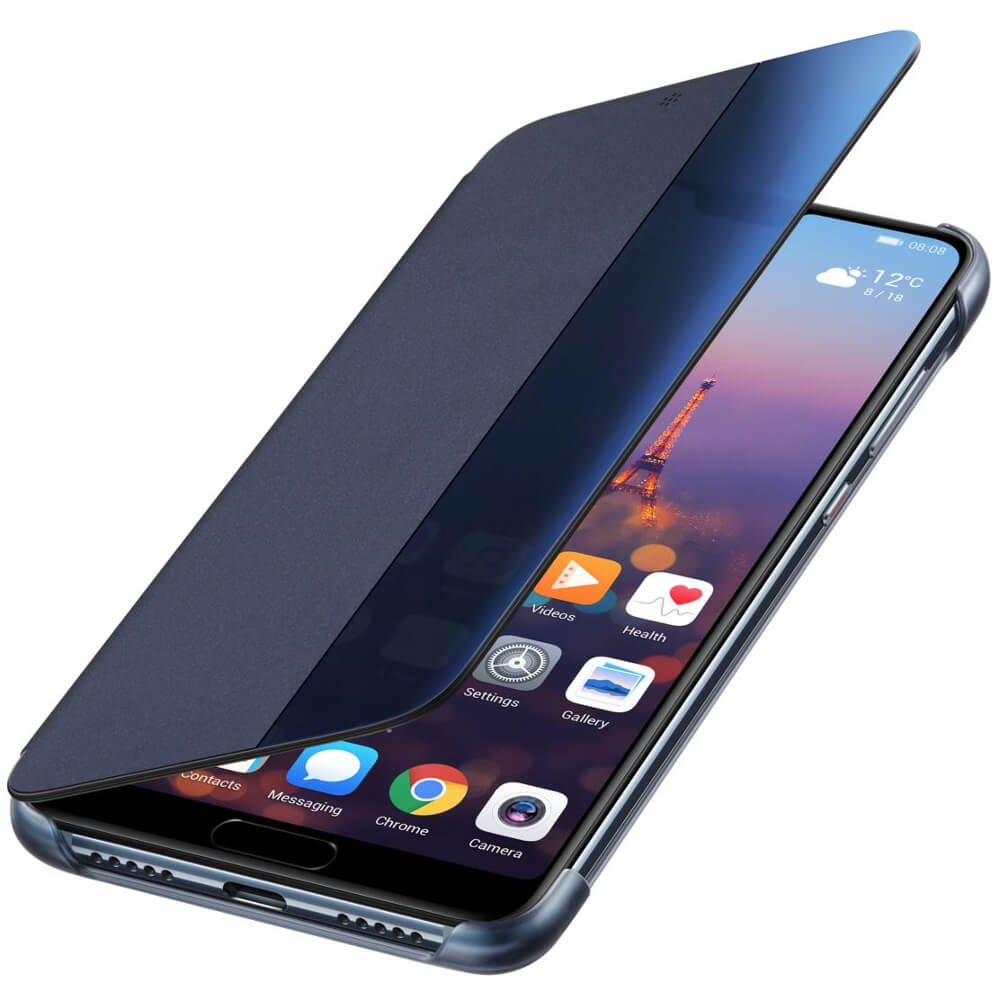 Husa Flip Cover Huawei pentru P20, Albastru