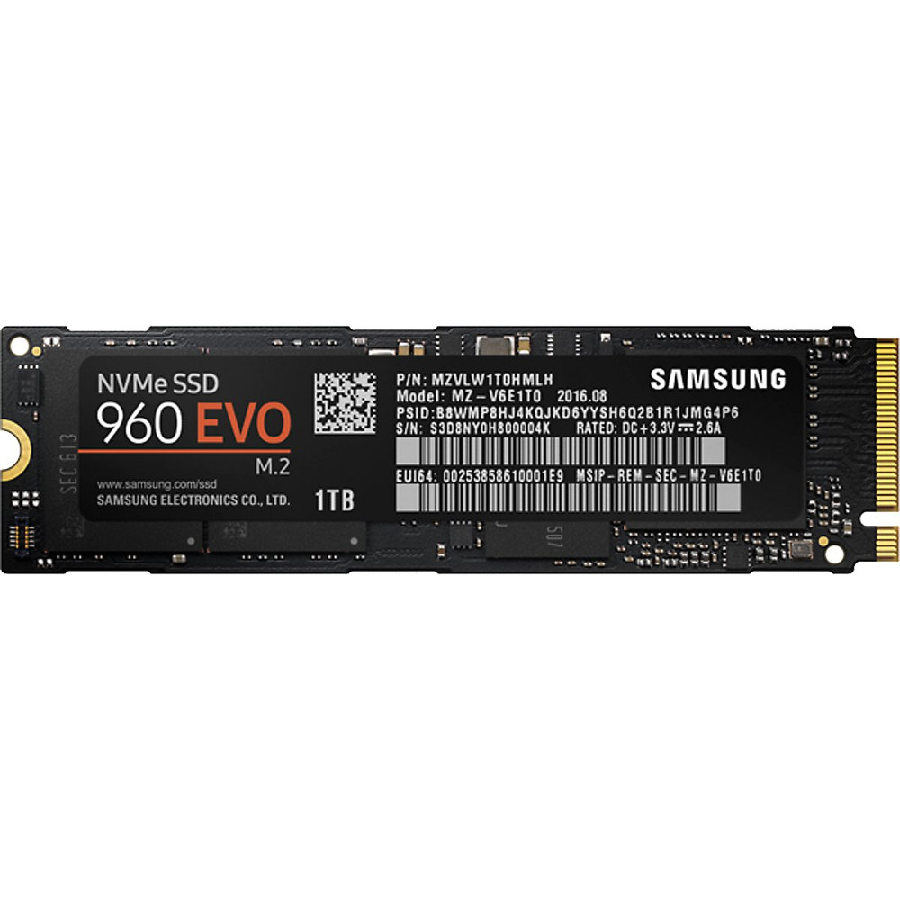 SSD Samsung 960 EVO, 1TB, NVMe M.2, PCIe 3.0 x4