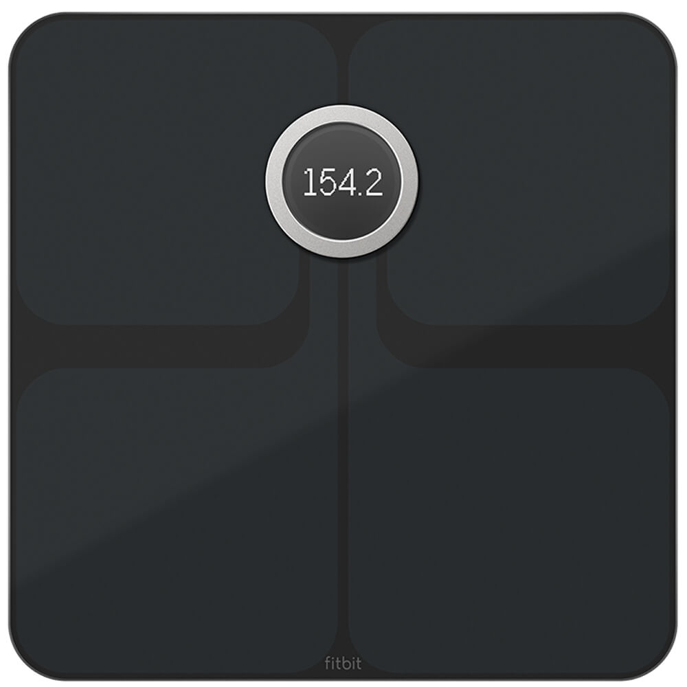 Cantar electronic cu analizator Fitbit Aria 2 Smart Scale, 180 kg, Wi-Fi, Negru