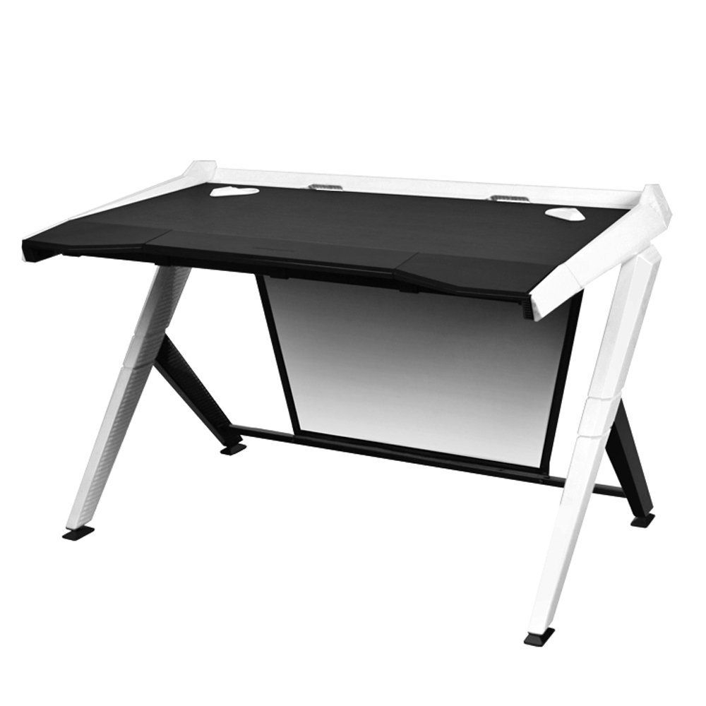 Birou gaming DXRacer Desk 1000-NW, Negru/Alb