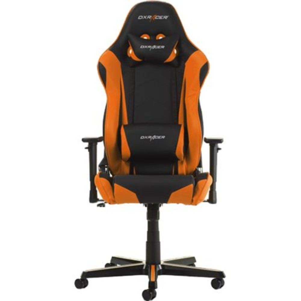 Scaun gaming DXRacer Racing R0-NO, Negru/Portocaliu