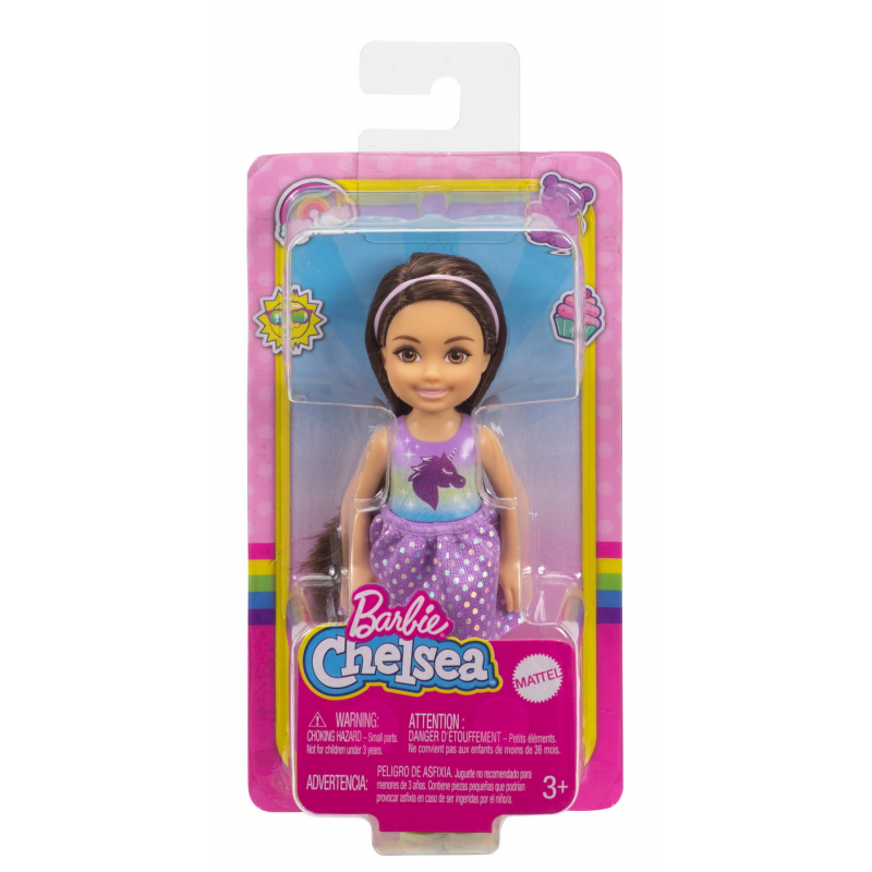 Papusa Barbie Chelsea Satena, cu bentita roz