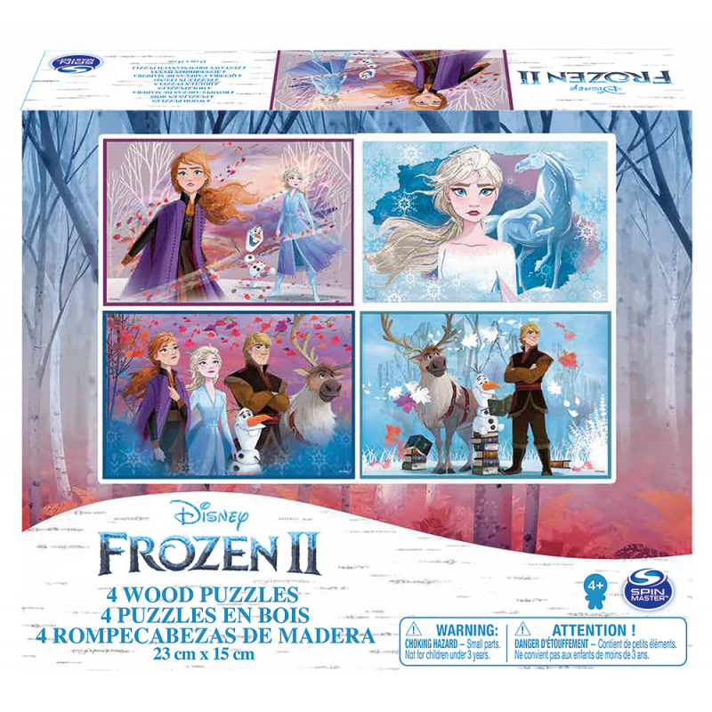 SET 4 PUZZLE-URI FROZEN2 DIN LEMN