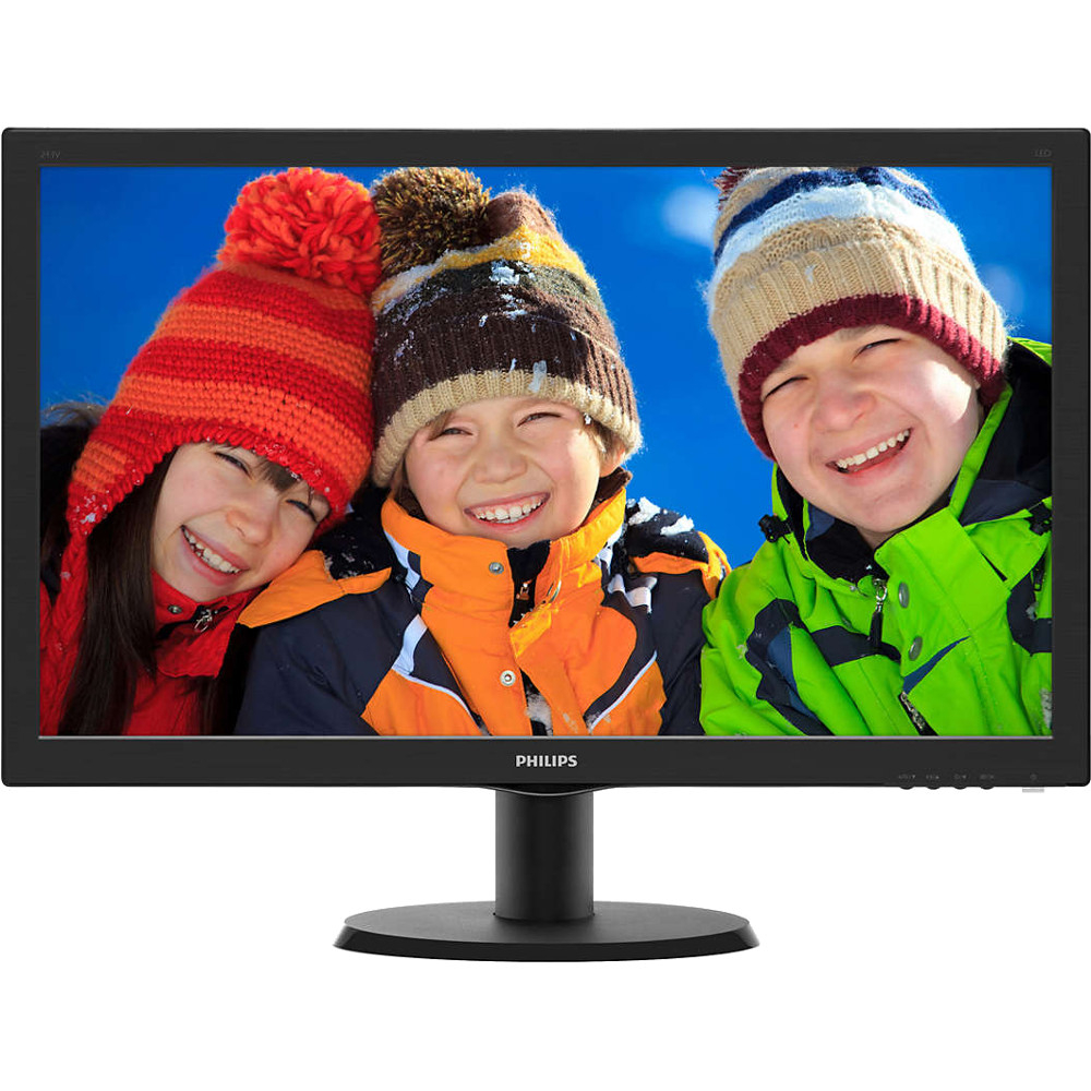 Monitor LED Philips 23.6", Wide, Full HD, Negru, 243V5QSBA/01