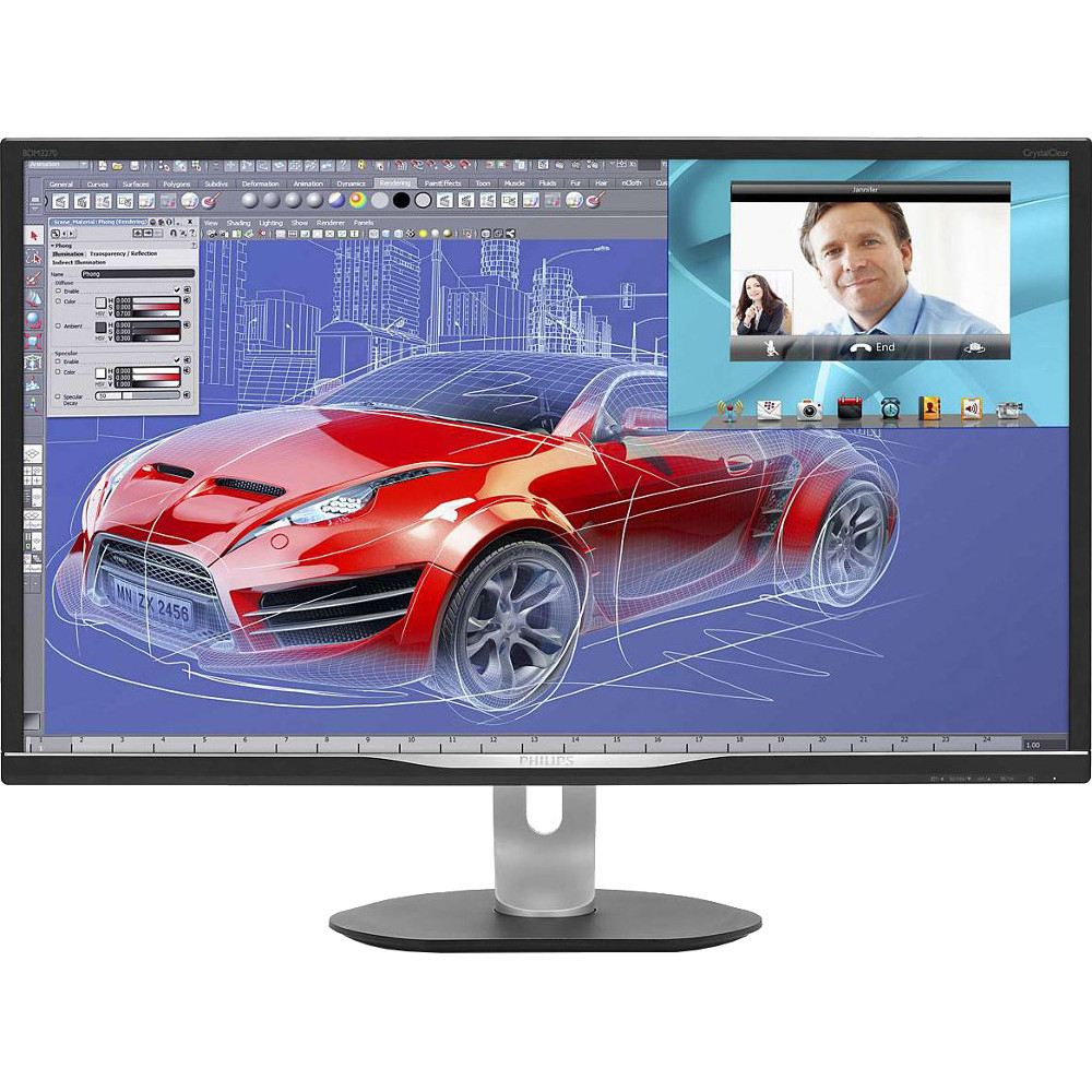 Monitor LED Philips 32", 2K WQHD (2560x1440),&nbsp;Multiview, Display Port, HDMI, DVI, USB, Flicker Free, Boxe, BDM3270QP