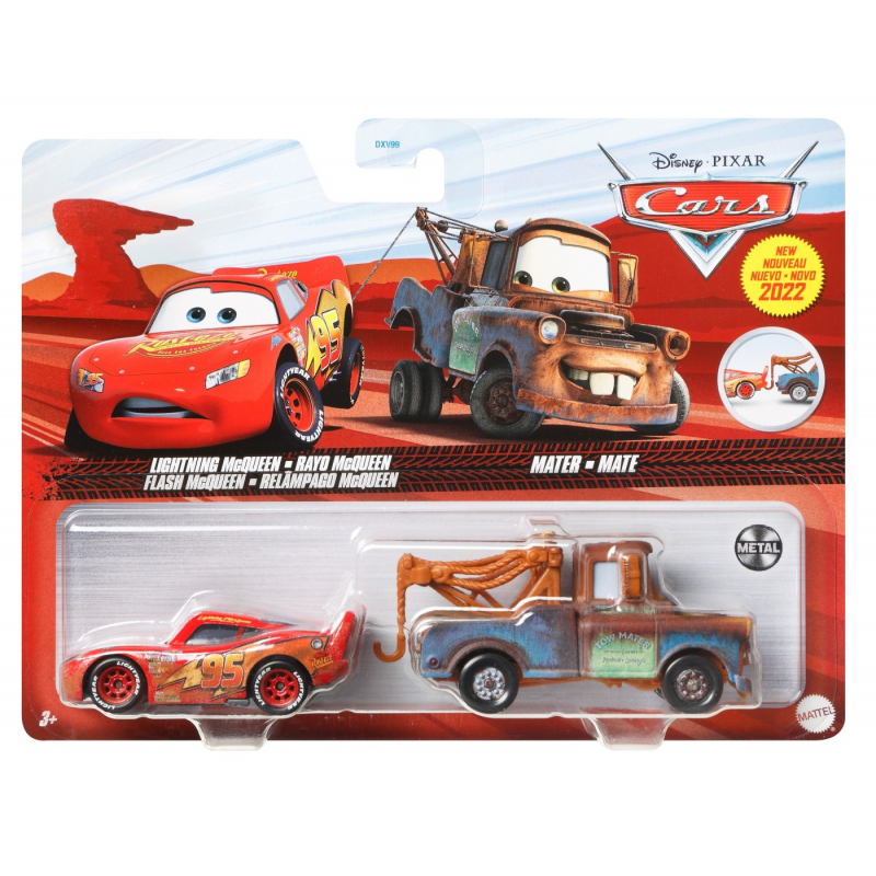 Set 2 masinute metalice Cars 3 - Fulger McQueen si Mater