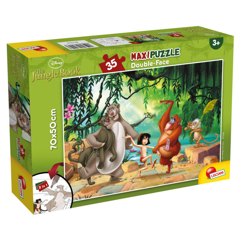 Puzzle de colorat maxi  - Cartea Junglei (35 piese)