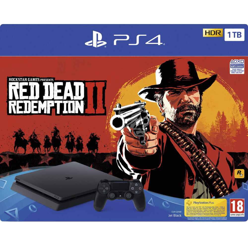 red dead redemption 2 ultimate edition pc Consola Sony PS4 Slim (Playstation 4),&nbsp;1TB, Negru + Red Dead Redemption 2