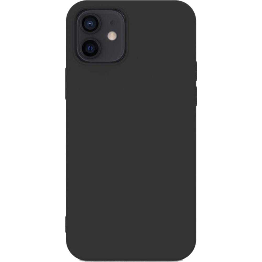 Husa de protectie Lemontti Silicon Soft Slim, Compatibil cu iPhone 12 Mini, Negru