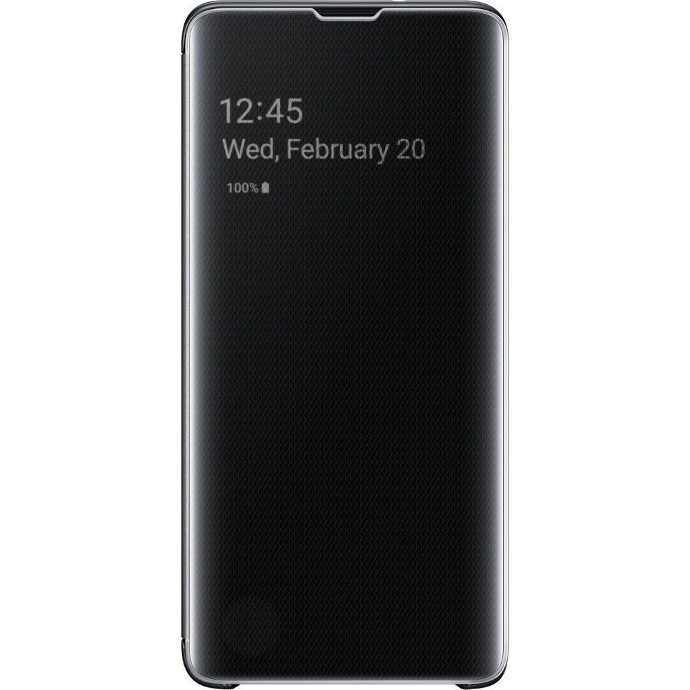 Husa Samsung Clear View pentru Galaxy S10, Negru