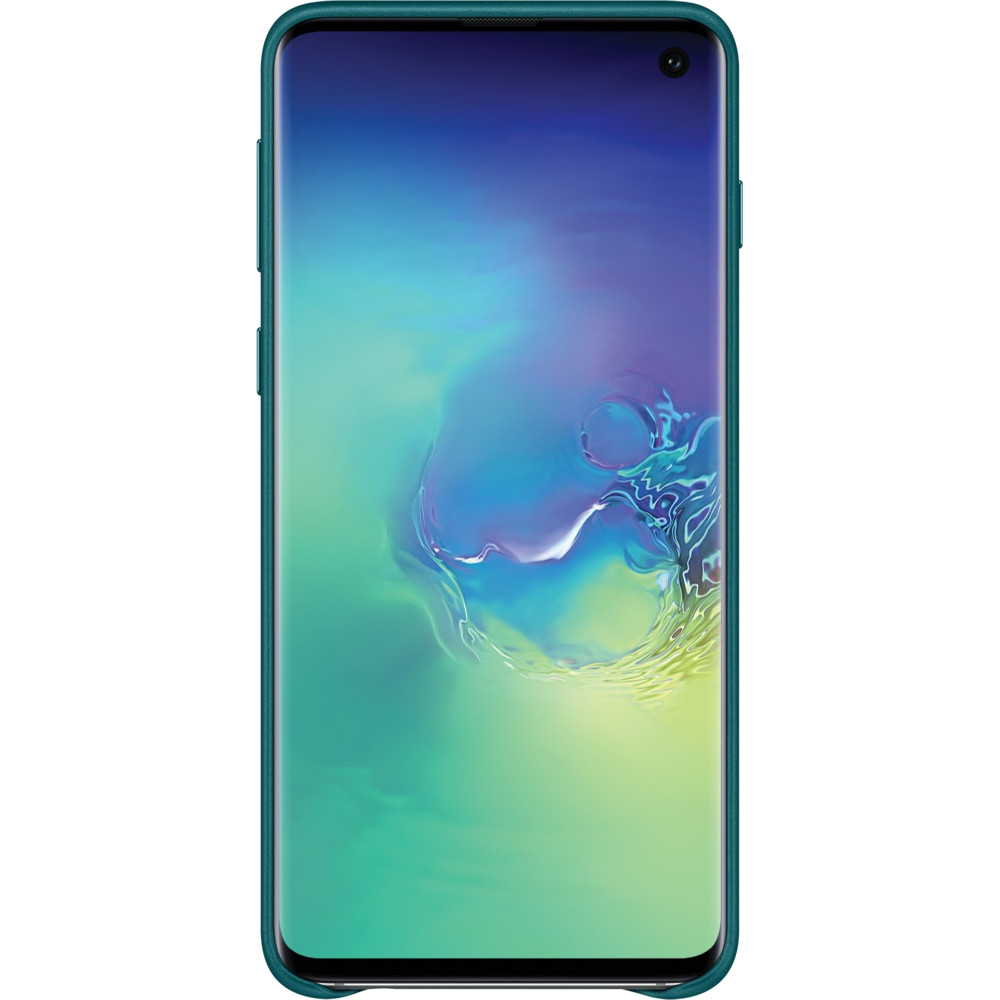 Carcasa de protectie Samsung Leather pentru Galaxy S10, Verde