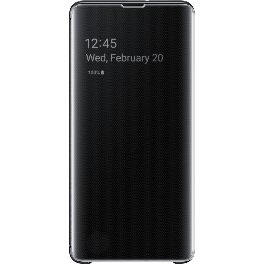 Husa Samsung Clear View pentru Galaxy S10 Plus, Negru