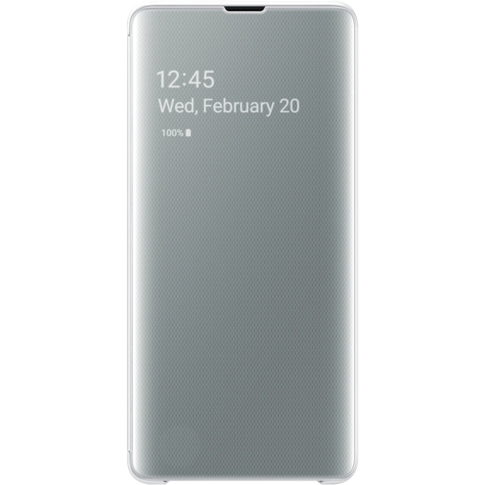 Husa Samsung Clear View pentru Galaxy S10 Plus, Alb