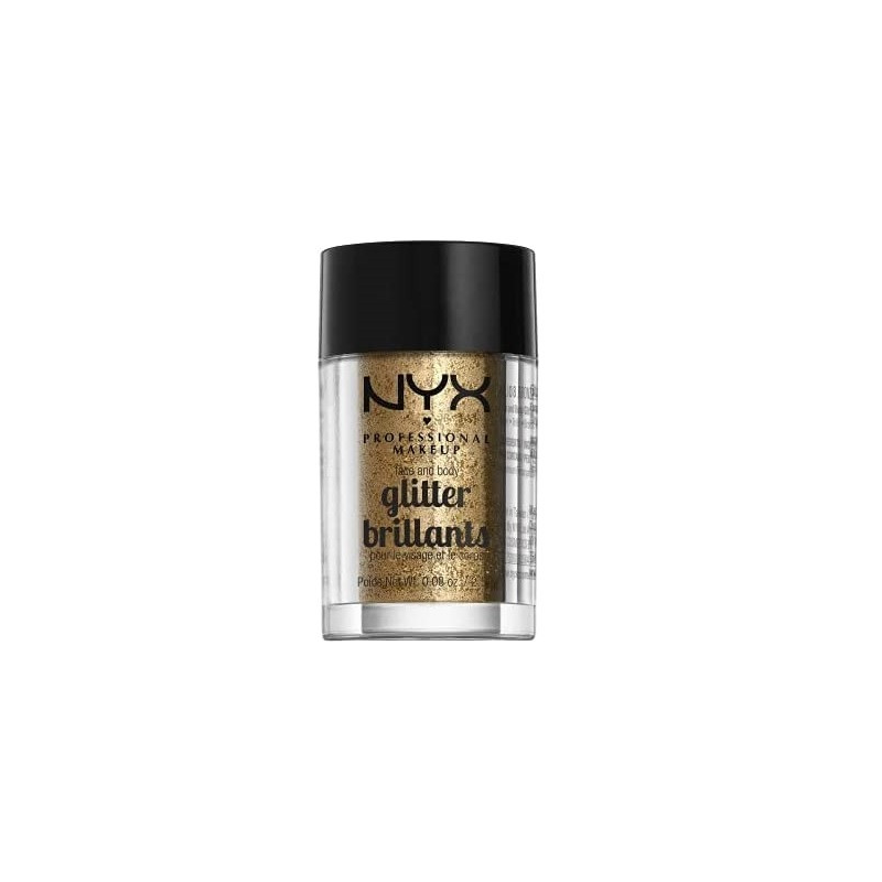 Sclipici pentru fata si corp, NYX, Glitter, 08 Bronze, 2.5 g