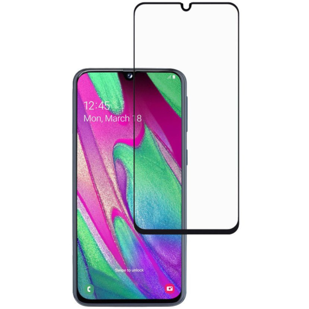 Folie sticla securizata Tellur Full Glue pentru Galaxy A40, Negru