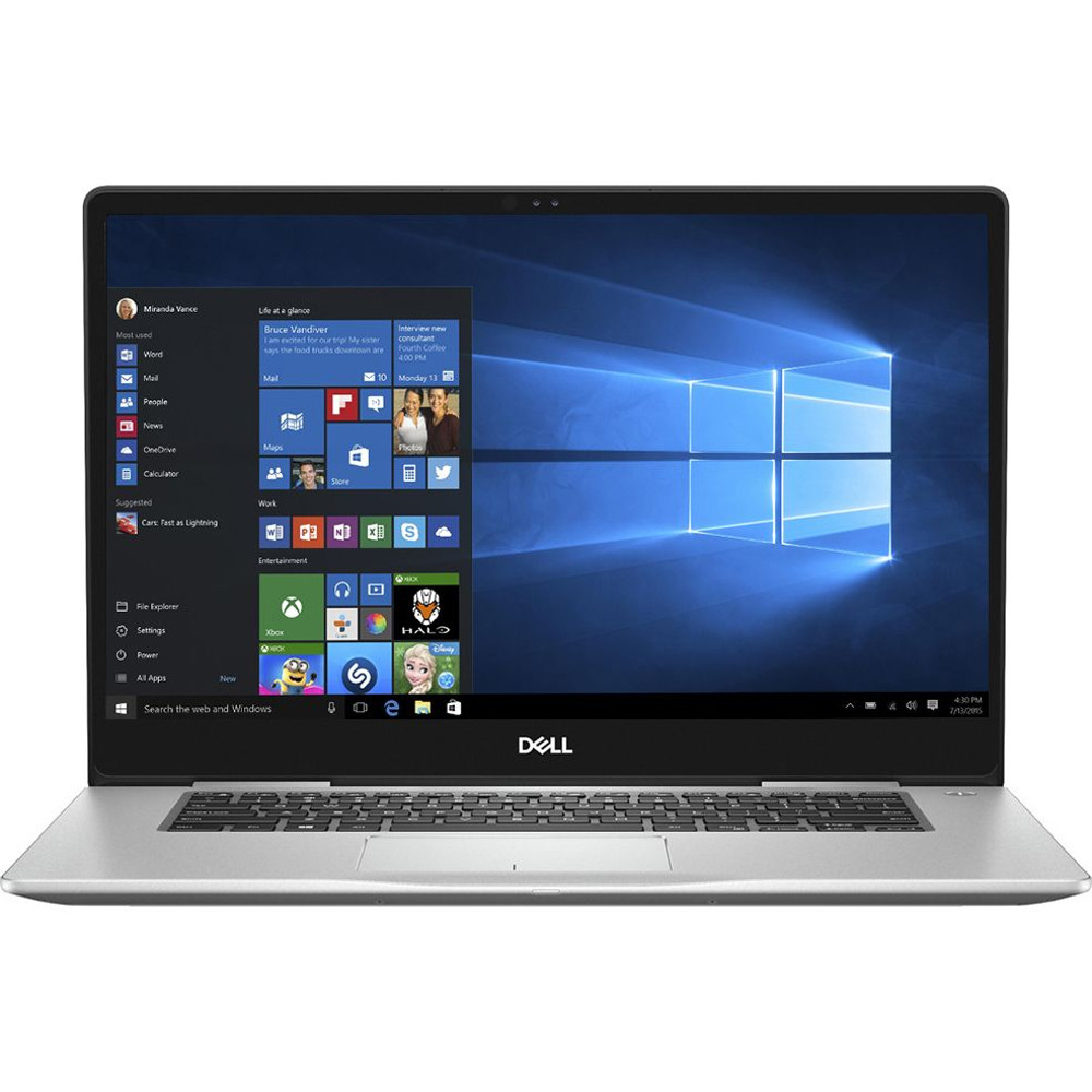 Laptop Dell Inspiron 7580, Intel® Core™ i5-8265U, 8GB DDR4, HDD 1TB + SSD 128GB, NVIDIA GeForce MX250 2GB, Windows 10 Home, Platinum Silver