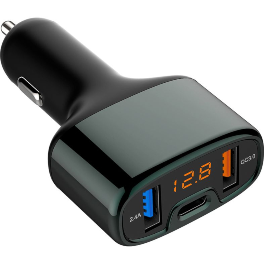 Incarcator auto Tellur CCY4, 5.4 A, 2x USB, Type-C, Quick Charge 3.0, Negru