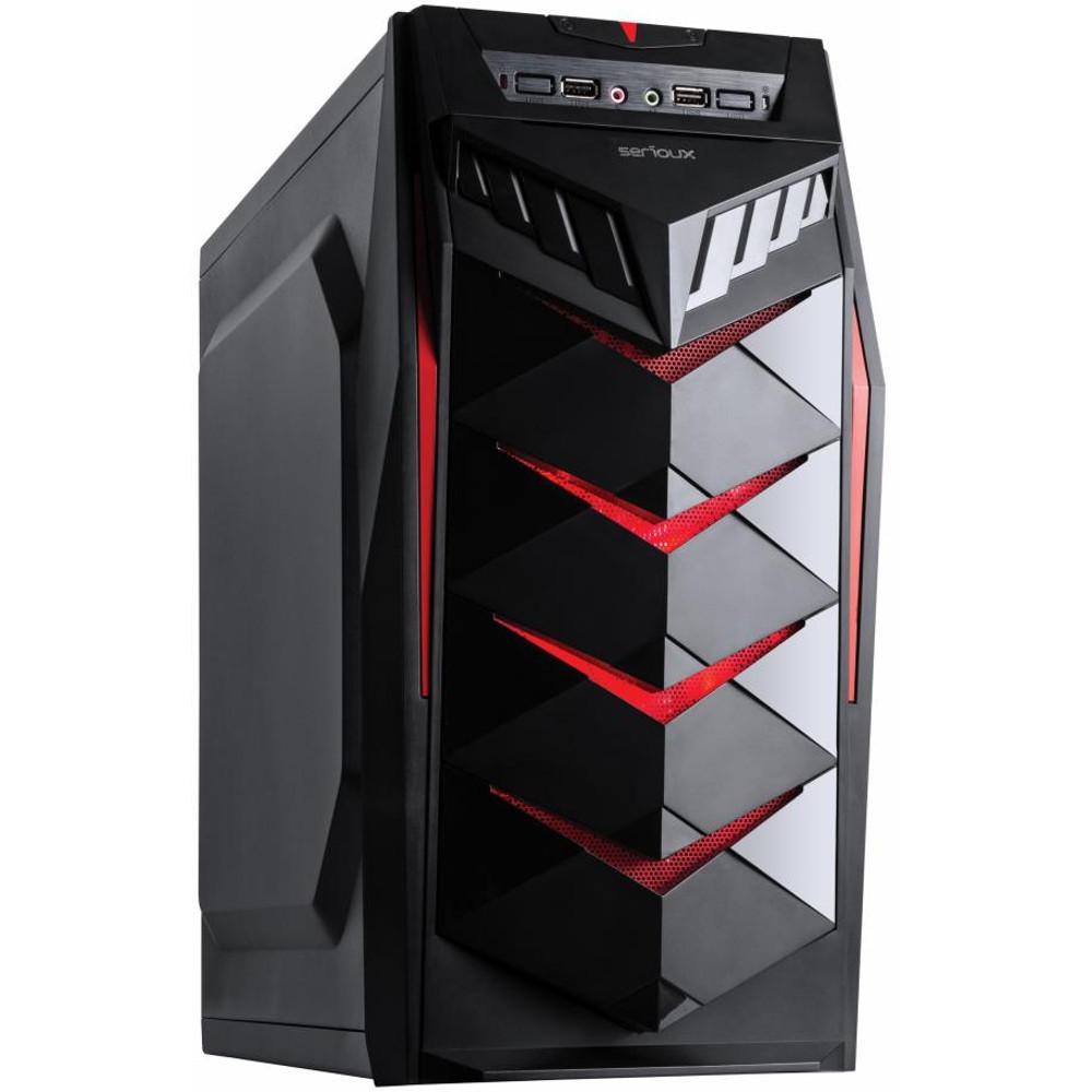 Sistem Desktop PC Serioux SRX-594939FL0006, Intel® Core™ I3-9100F, 4GB DDR4, HDD 1TB, NVIDIA GeForce GT 710 2GB, Free DOS