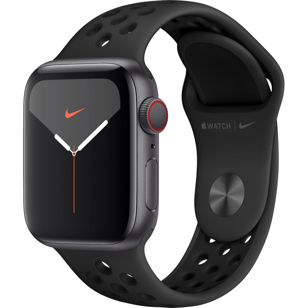 Apple Watch Nike Series 5 GPS + Cellular, 40mm, Space Grey, Aluminium Case, Anthracite/Black Nike Sport Band