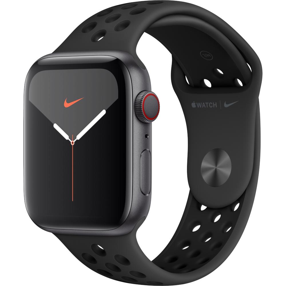 Apple Watch Nike Series 5 GPS + Cellular, 44mm, Space Grey, Aluminium Case, Anthracite/Black Nike Sport Band