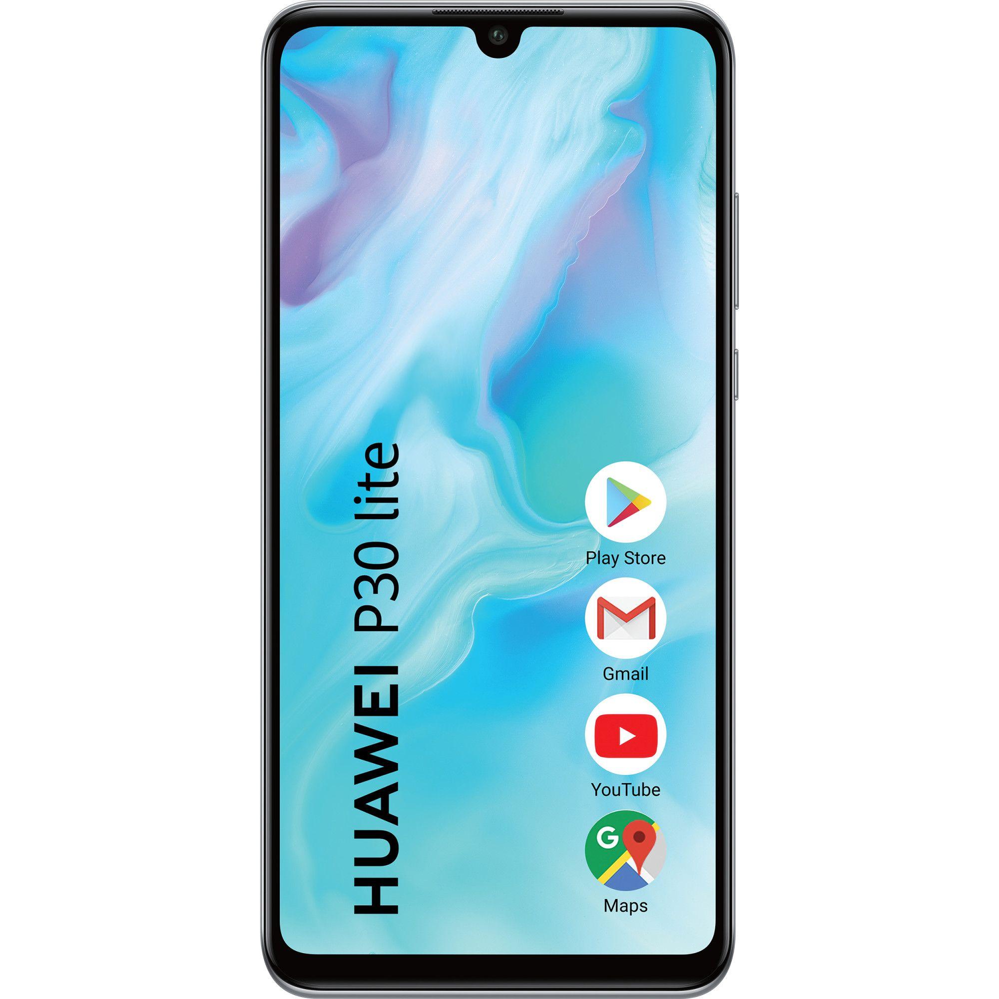 telefon mobil huawei p20 lite, dual sim, 64gb, 4g, midnight black Telefon mobil Huawei P30 Lite, 64GB, 4GB, Dual SIM, Pearl White