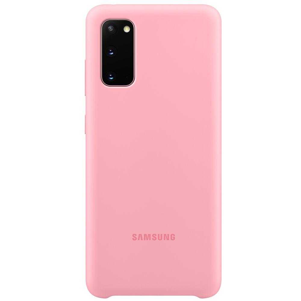 Husa de protectie Samsung Silicone Cover pentru Galaxy S20, Roz